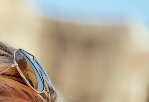 Sun glasses on forehead Stock Photos