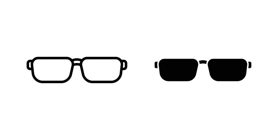 Sun glasses icon set. Vector EPS 10 Stock Illustration