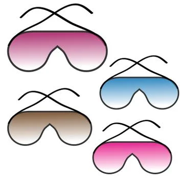 Sun glasses on white background Stock Illustration