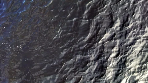 Sun Glints Quilt Windy Water — overhead study Stock Footage 315548555