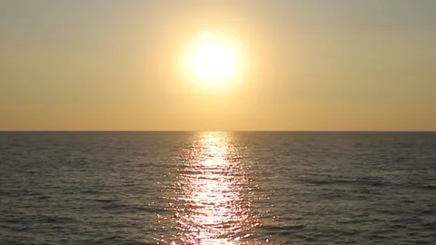 Sun Glitter On Waves At The Amber Sunset Stock Footage 161673455