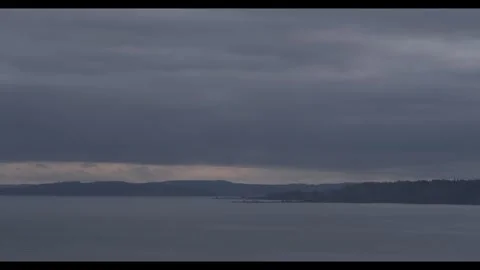 Sun glow over cloudy horizon Stock Footage 296517764