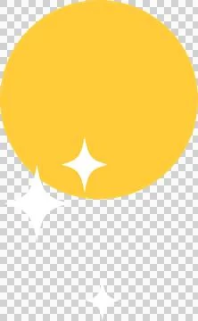 Sun is glowing in flat design on transparent background with yellow circle and Stock Illustration