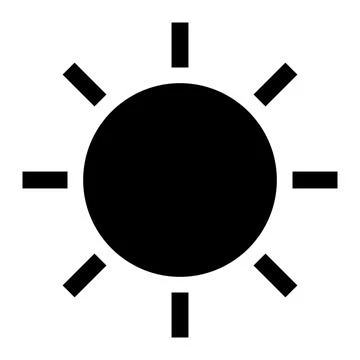 Sun glyph icon vector illustration isolated on white background Stock Illustration