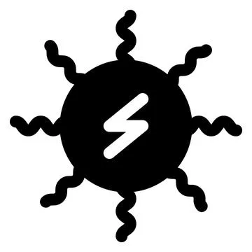 Sun glyph icon vector illustration isolated on white background Illustrazione stock
