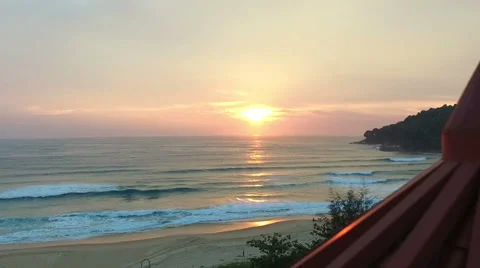 Sun go down at Karon beach Stock-Footage 65975005
