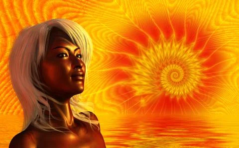 Sun Goddess Stock Illustration