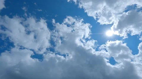 Sun goes behind clouds Timelapse Stock Footage 160311855