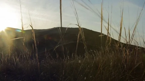 The sun goes down the hill Stock Footage 79405637