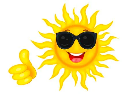 The sun is in goggles Stock Illustration