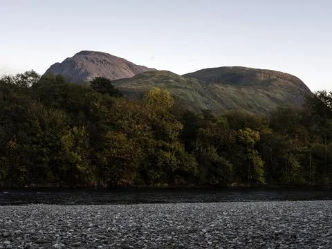 The sun going down on Ben Nevis Stock Photos