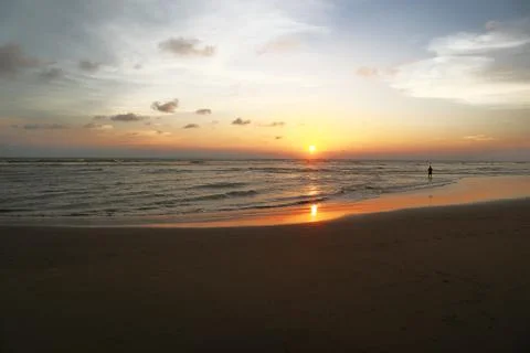 The Sun Going Down at Cox's Bazar Stock Photos