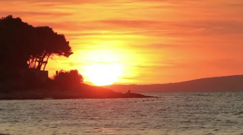 Sun going down Stock Footage 10855267