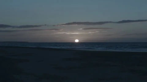 Sun going down over the sea Stock Footage