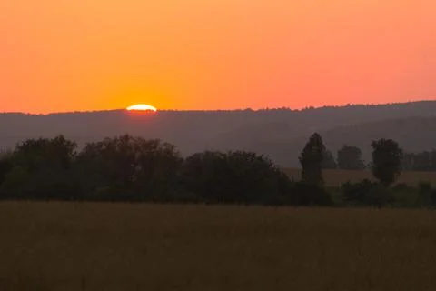 The sun going down Stock Photos