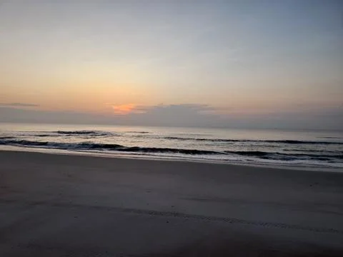 Sun Going Down St Augustine Beach Florida Stock Photos
