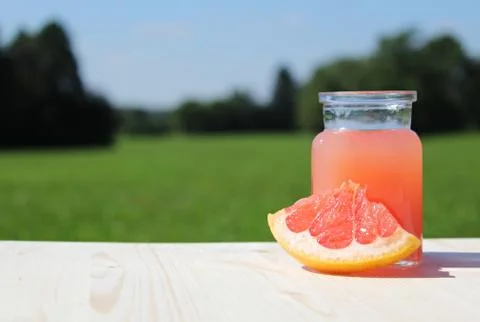 Sun grapefruit smoothie Stock Photos