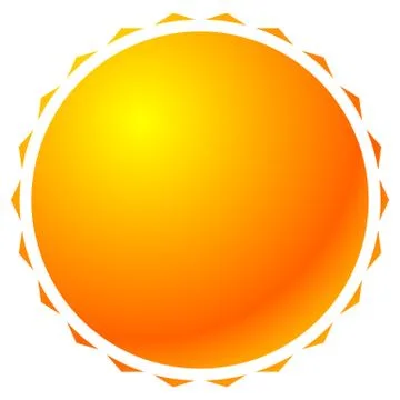Sun graphics with bright gradient fill. Graphic for summer, solarium, happine Illustrazione stock