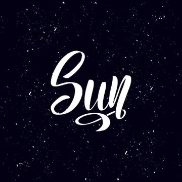 Sun. Great vector stock calligraphy illustration for Stock Illustration