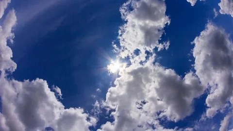 The Sun Halo On Beautiful Sky Background 4K Time Lapse (zoom in) Stock Footage 78349130
