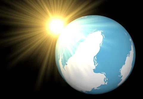 The sun has looked out because of a planet Stock Illustration