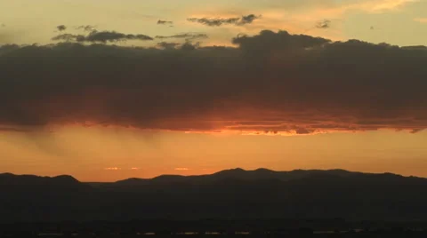 The Sun Has Set Behind Colorado Rocky Mountains Stock Footage 54723511