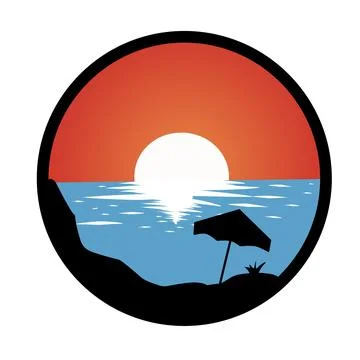 The sun has set Stock Illustration