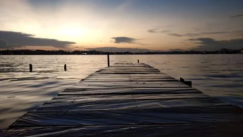 The sun has set 库存照片