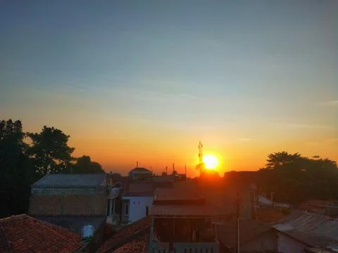 The sun has set Stock Photos