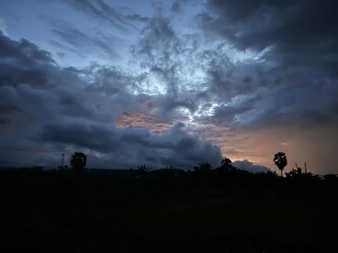 The sun has set Stock Photos