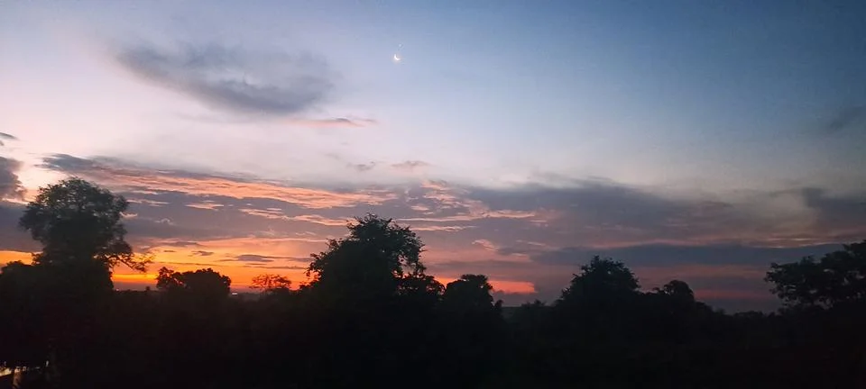 The sun has set Stock Photos