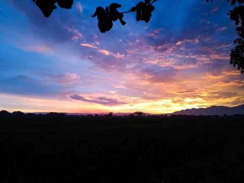 The sun has set Stock Photos