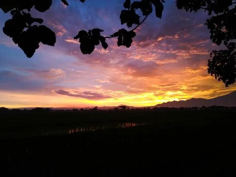 The sun has set Foto stock