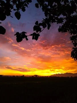 The sun has set Foto stock