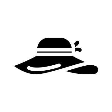 Sun hat cap glyph icon vector illustration Illustration