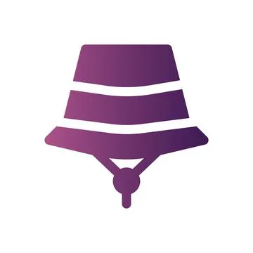 Sun hat Flat Gradient icon Stock Illustration