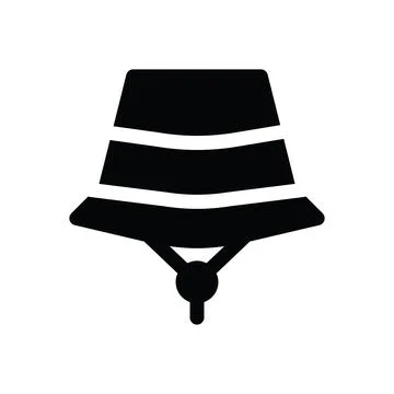 Sun hat Glyph icon Stock Illustration