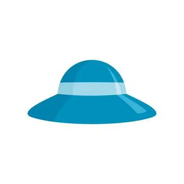 Sun Hat icon in flat style 스톡 일러스트