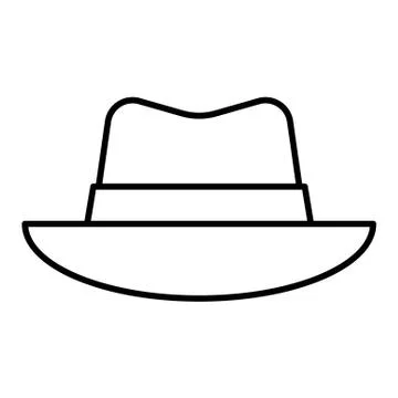 Sun hat icon, Summer vacation related vector Stock Illustration