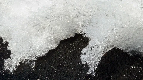 Sun heats the snow. Time Laps Stock Footage 36116565