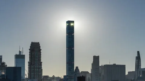 Sun Henge Skyscraper Timelapse Stock Footage 225528339