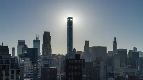 Sun Henge Skyscraper Timelapse Stock Footage 225528634