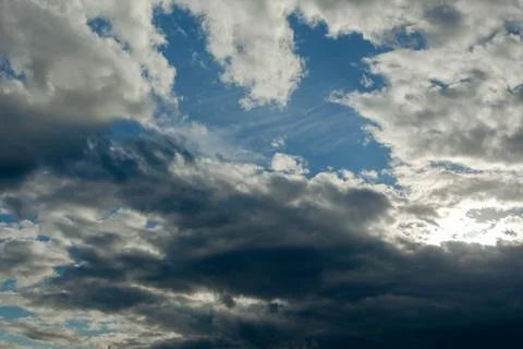 Sun hid behind the clouds Stock Photos