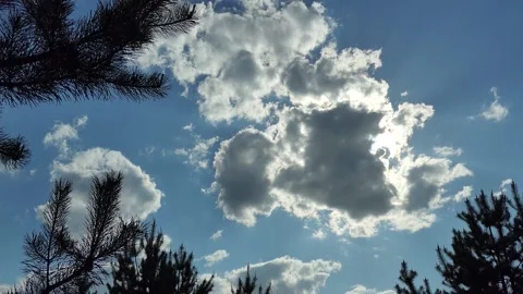 The sun is hiding behind a cloud. Stock Footage 195455238