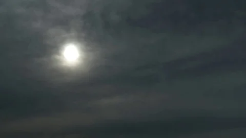 Sun hiding behind clouds Stock Footage 73890125