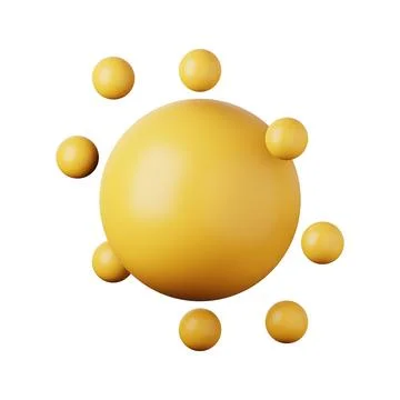 Sun high quality 3D render illustration weather icon. イラスト素材