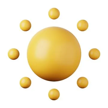 Sun high quality 3D render illustration weather icon. イラスト素材