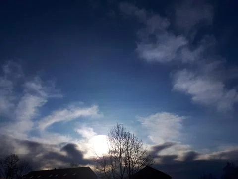 The sun high in the sky Stock Photos