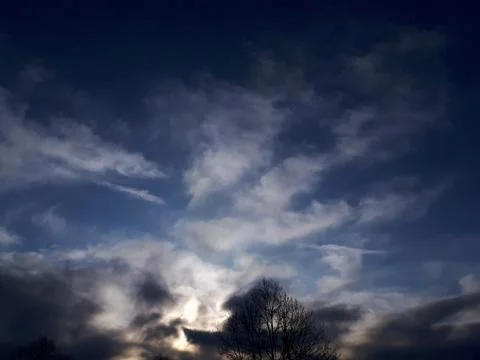 The sun high in the sky Stock Photos