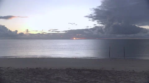 Sun on The Horizon At The Beach Stock Footage 170479684